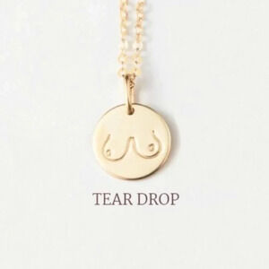 Teardrop Boobs Body Positivity Charm Disc Necklace